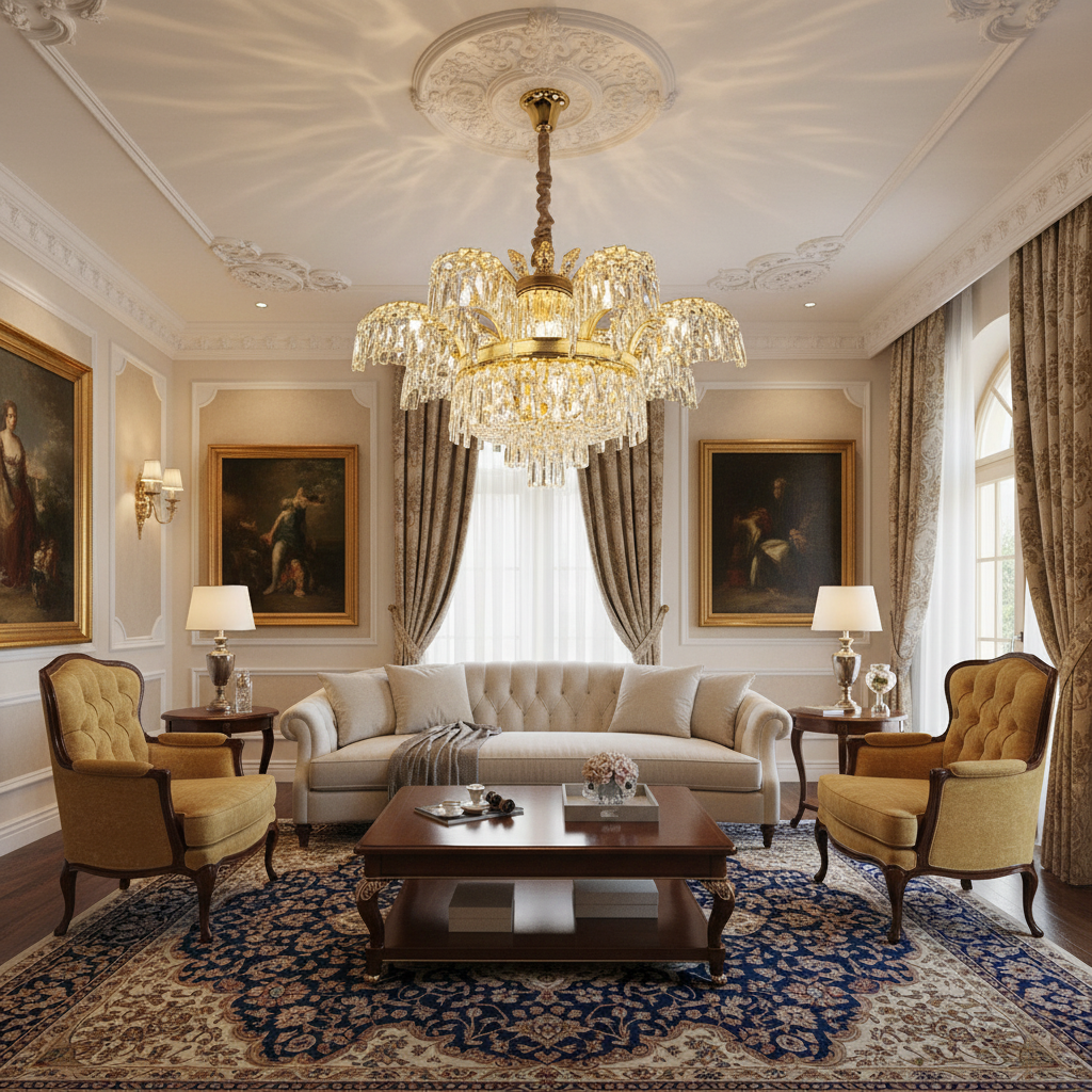Crystal Chandelier PALACE, 8 βραχίονες, D80cm, Γυαλιστερό χρυσό, ρυθμιζόμενο ύψος, μεταλλικοί και κρύσταλλοι πολυέλαιοι Προεπιλεγμένος τίτλος Alessandro Design