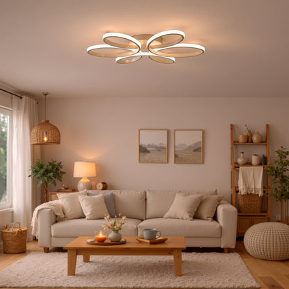 Πολυέλαιος LED με τηλεχειριστήριο ELIZA, 63W, Κρύο/Ζεστό/Ουδέτερο φως, Ρυθμιζόμενο, Λευκός πολυέλαιος LED με τηλεχειριστήριο Προεπιλεγμένος τίτλος Alessandro Design