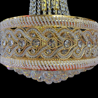 Crystal Candelabra CC718/400, 11x E14, Διάμετρος 40cm, Γυαλιστερό Χρυσό Crystal Candelabra Προεπιλεγμένος τίτλος Alessandro Design