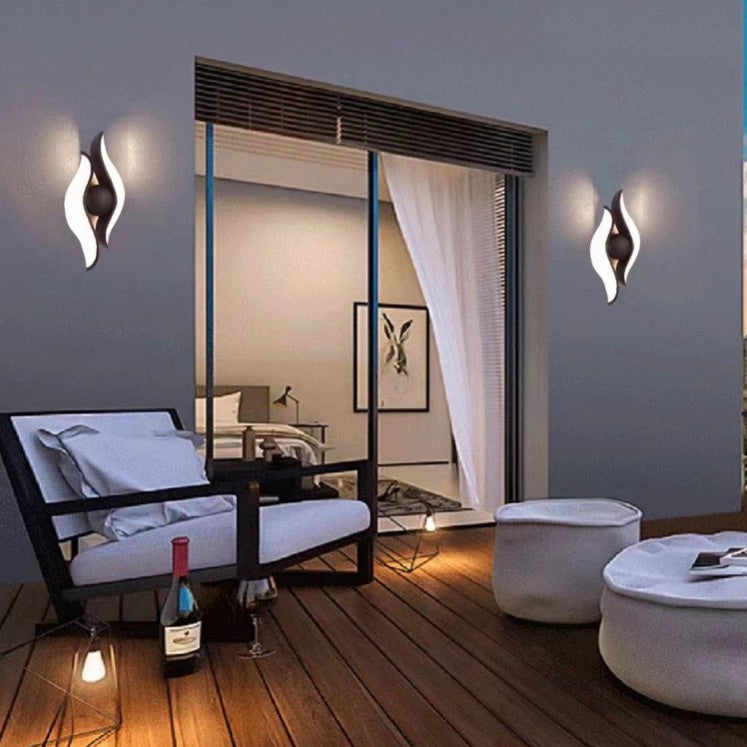 AX215 LED Φωτιστικό τοίχου, Εξωτερικό / Εσωτερικό, 2 πηγές, 12W, Μαύρο, 3000K Φώτα τοίχου εξωτερικού χώρου Προεπιλεγμένος τίτλος Alessandro Design
