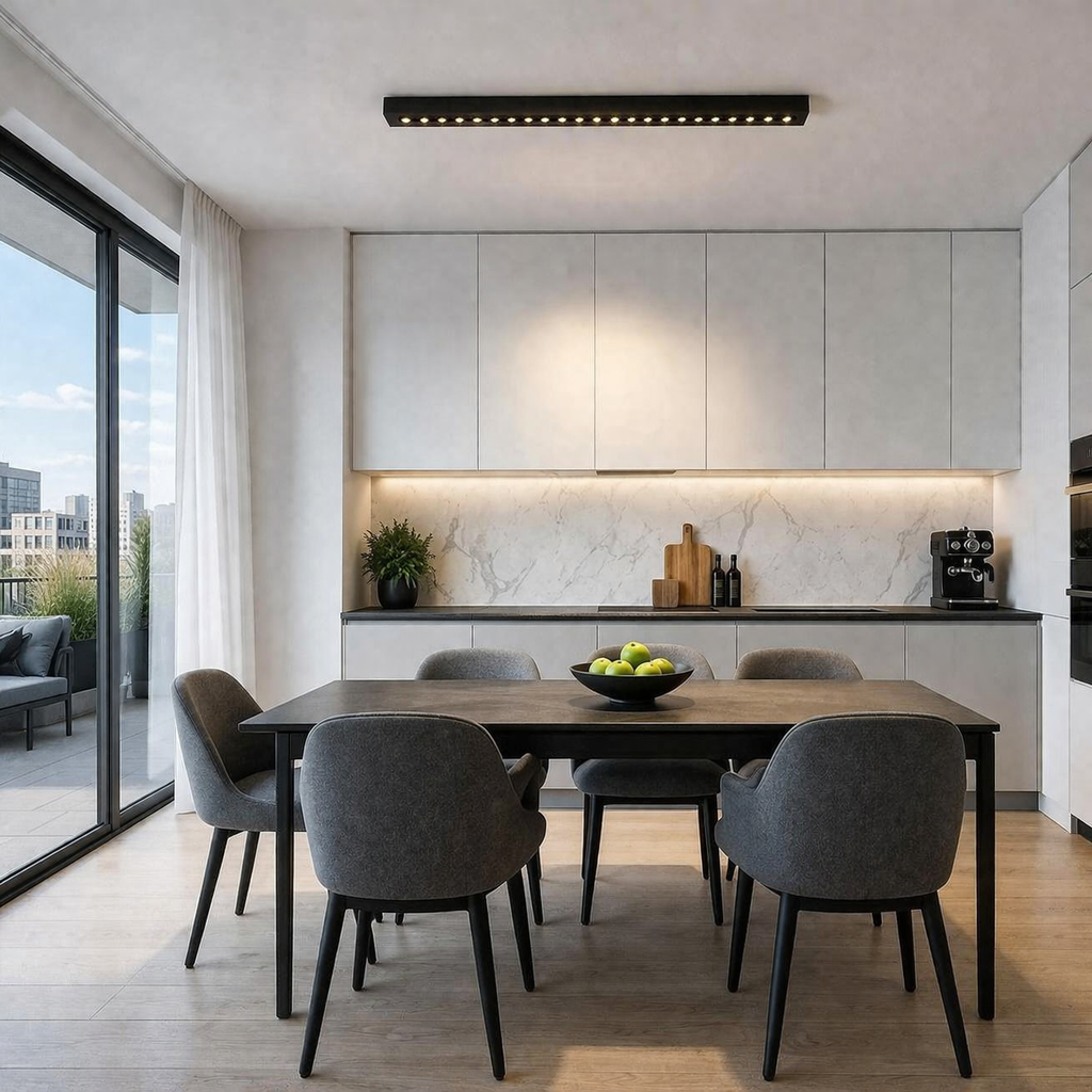 Γραμμικό πλέγμα προβολέα LED Εφαρμοσμένο 24 W, ουδέτερο φως 4000k, 20 πηγές, 54 x 3,5 x 6,5 cm φώτα οροφής LED Προεπιλεγμένος τίτλος Alessandro Design