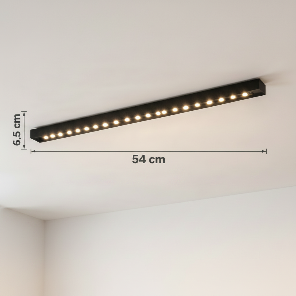 Γραμμικό πλέγμα προβολέα LED Εφαρμοσμένο 24 W, ουδέτερο φως 4000k, 20 πηγές, 54 x 3,5 x 6,5 cm φώτα οροφής LED Προεπιλεγμένος τίτλος Alessandro Design