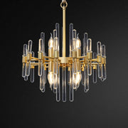 Crystal Chandelier CC850/480GD, 6xE14, 48X45cm, Ρυθμιζόμενο ύψος, Γυαλιστερό Χρυσό, Ρυθμιζόμενο Ύψος, Κομψή σχεδίαση, Μεταλλικοί και Κρυστάλλινοι Πολυέλαιοι Προεπιλεγμένος τίτλος Alessandro Design