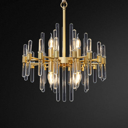 Crystal Chandelier CC850/480GD, 6xE14, 48X45cm, Ρυθμιζόμενο ύψος, Γυαλιστερό Χρυσό, Ρυθμιζόμενο Ύψος, Κομψή σχεδίαση, Μεταλλικοί και Κρυστάλλινοι Πολυέλαιοι Προεπιλεγμένος τίτλος Alessandro Design
