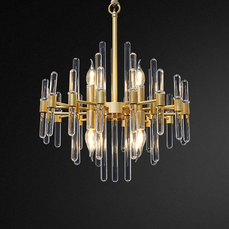 Crystal Chandelier CC850/480GD, 6xE14, 48X45cm, Ρυθμιζόμενο ύψος, Γυαλιστερό Χρυσό, Ρυθμιζόμενο Ύψος, Κομψή σχεδίαση, Μεταλλικοί και Κρυστάλλινοι Πολυέλαιοι Προεπιλεγμένος τίτλος Alessandro Design