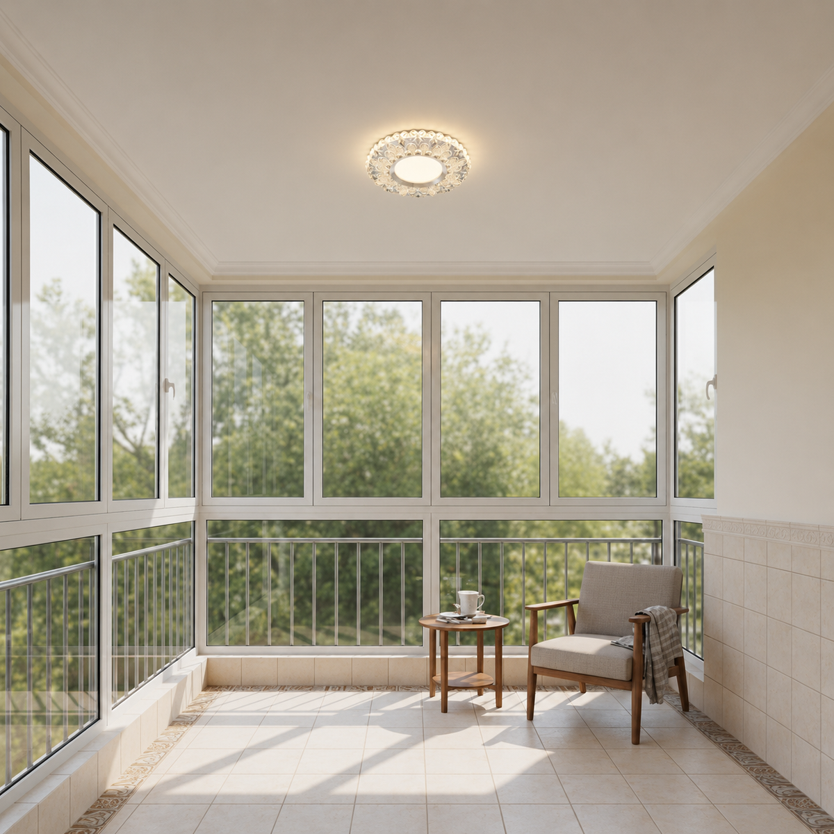 ORBITA LED Spot, 5W, Round, Cold Light + RGB, White, Resin and Glass LED Spot Προεπιλεγμένος τίτλος Alessandro Design
