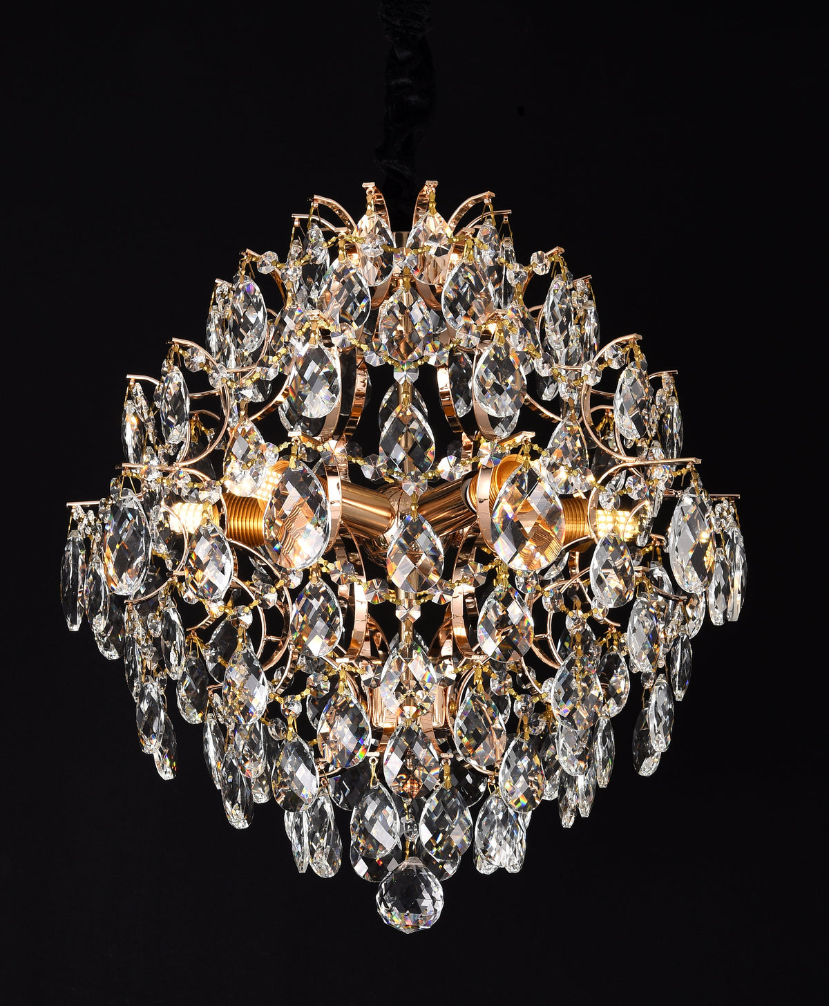 Crystal Chandelier CRYSTARA Nobile, 5x E14, Diameter 40cm, Shiny Gold Crystal Chandeliers Προεπιλεγμένος τίτλος Alessandro Design
