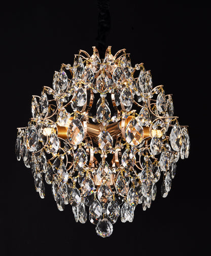 Crystal Chandelier CRYSTARA Nobile, 5x E14, Diameter 40cm, Shiny Gold Crystal Chandeliers Προεπιλεγμένος τίτλος Alessandro Design