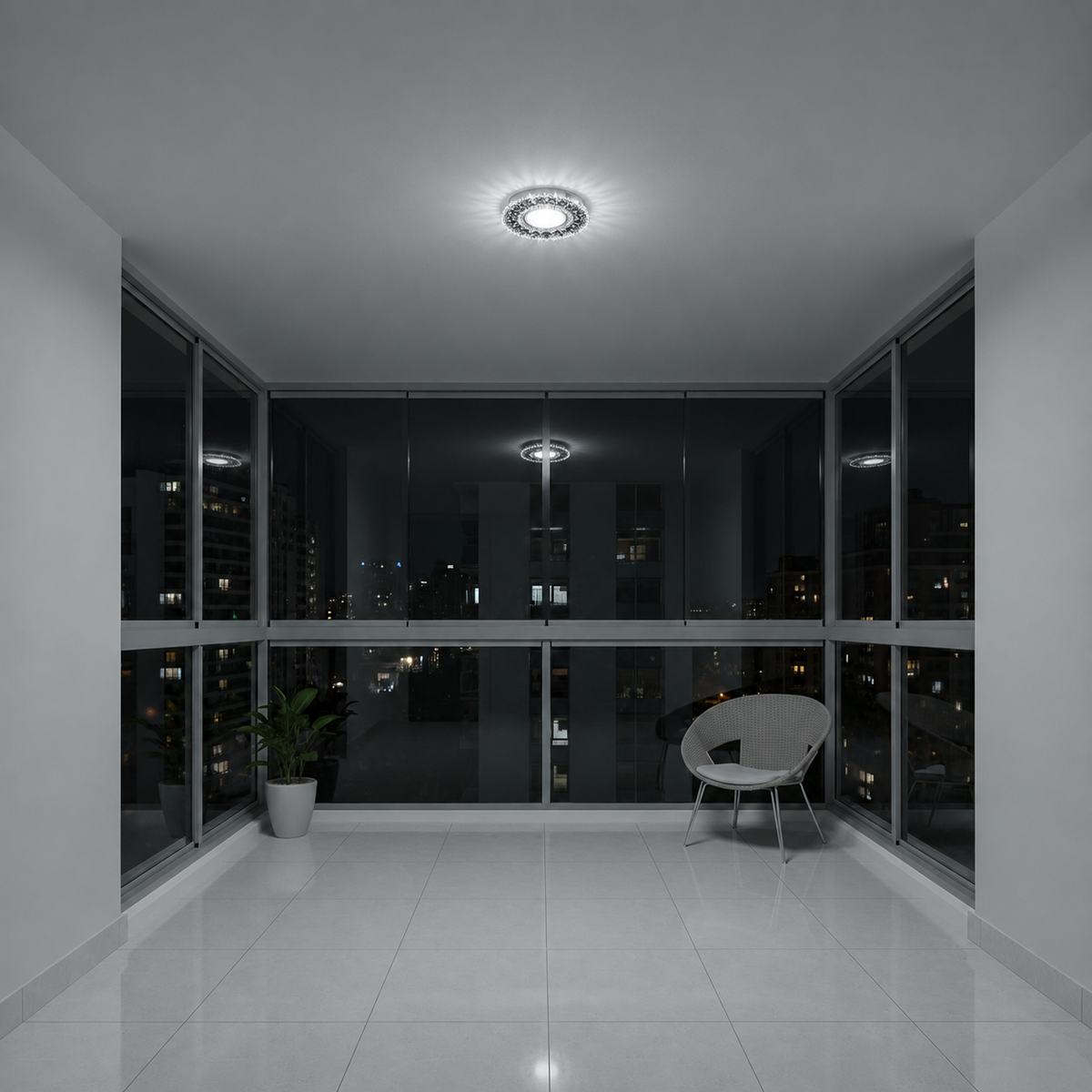 ORBITA LED Spot, 5W, Round, Cold Light + RGB, White, Resin and Glass LED Spot Προεπιλεγμένος τίτλος Alessandro Design