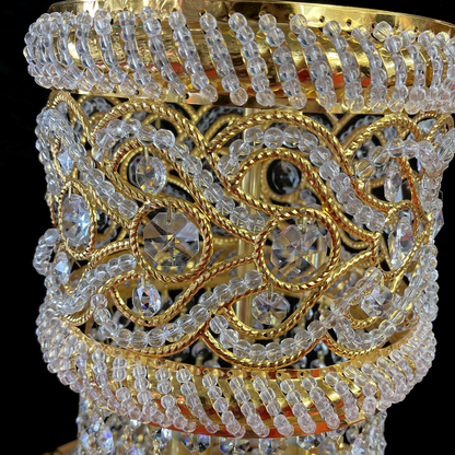 Crystal Candelabra CC718/400, 11x E14, Διάμετρος 40cm, Γυαλιστερό Χρυσό Crystal Candelabra Προεπιλεγμένος τίτλος Alessandro Design