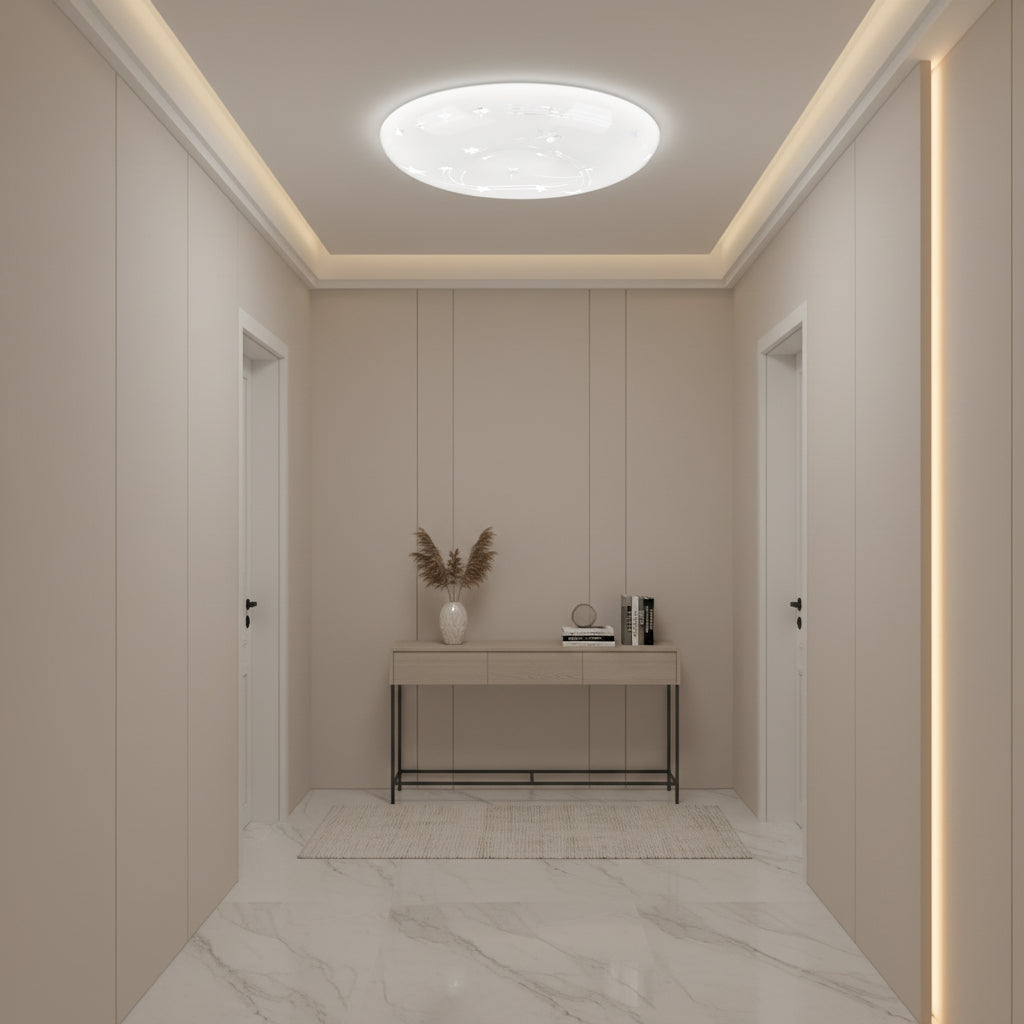 Star LED φωτιστικό οροφής 23 cm, 22W, 3000K / 4000K / 6000K, Λευκά, μεταλλικά και ακρυλικά φωτιστικά οροφής LED Προεπιλεγμένος τίτλος Alessandro Design