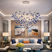Crystal Chandelier CC335/600CH, 9x G9, Chrome and Blue Crystals, 60cm, Ρυθμιζόμενο ύψος Crystal Chandeliers Προεπιλεγμένος τίτλος Alessandro Design