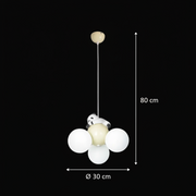 Πολυέλαιος PANDA, 3xG9, D30 cm, Μεταλλική Ρητίνη, Λευκός Χρυσός Παιδικοί Πολυέλαιοι Προεπιλεγμένος τίτλος Alessandro Design