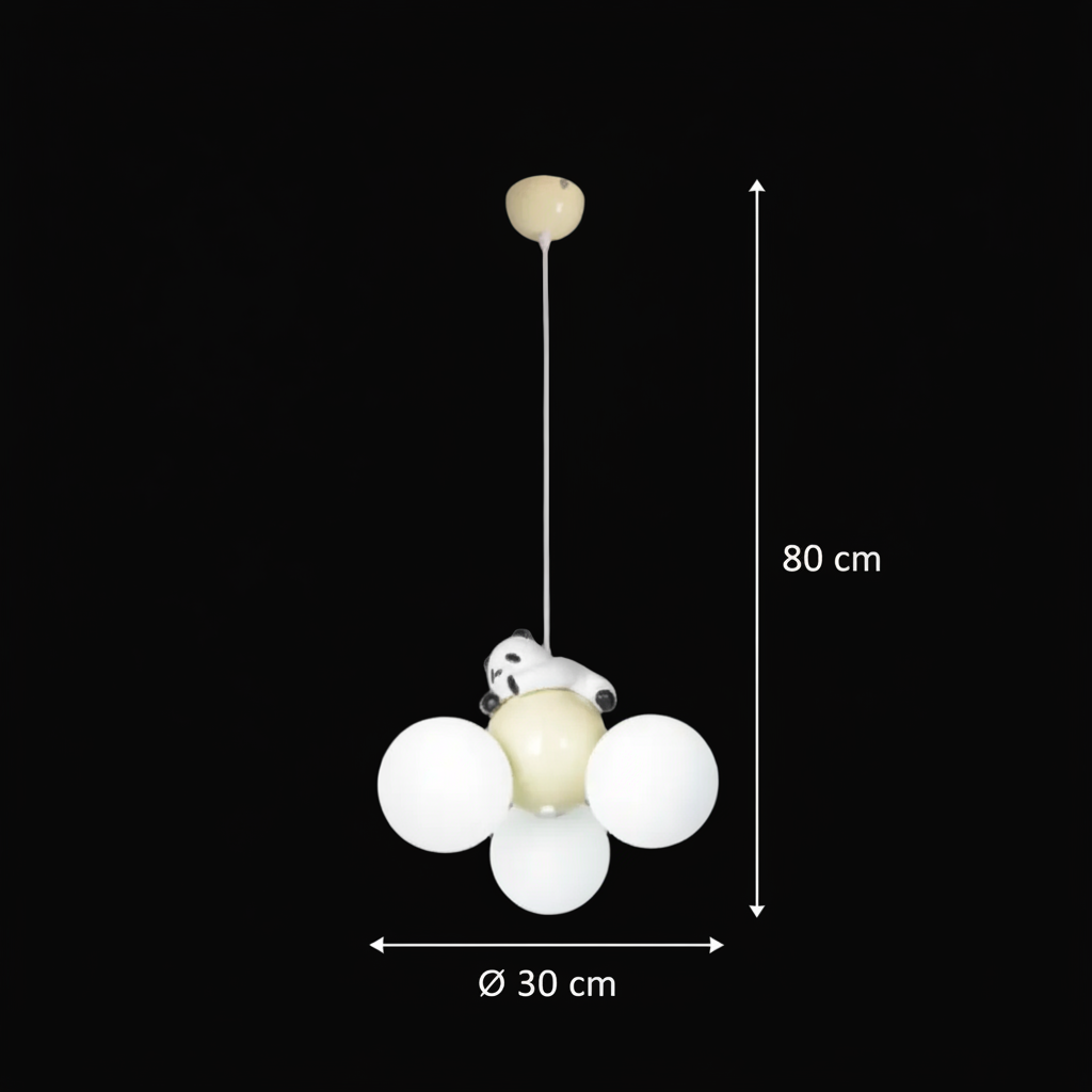 Πολυέλαιος PANDA, 3xG9, D30 cm, Μεταλλική Ρητίνη, Λευκός Χρυσός Παιδικοί Πολυέλαιοι Προεπιλεγμένος τίτλος Alessandro Design