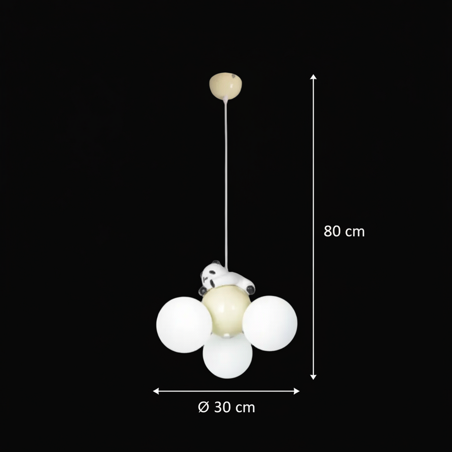 Πολυέλαιος PANDA, 3xG9, D30 cm, Μεταλλική Ρητίνη, Λευκός Χρυσός Παιδικοί Πολυέλαιοι Προεπιλεγμένος τίτλος Alessandro Design
