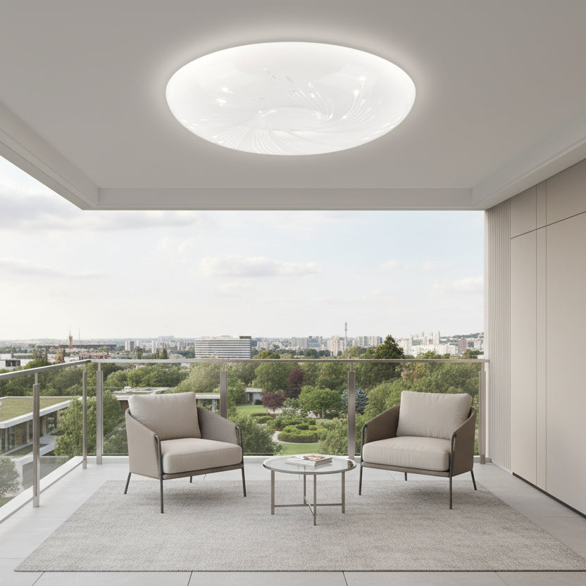 Flux LED φωτιστικό οροφής 23 cm, 22W, 3000K / 4000K / 6000K, Λευκά, μεταλλικά και ακρυλικά φωτιστικά οροφής LED Προεπιλεγμένος τίτλος Alessandro Design
