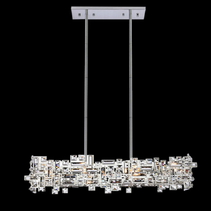 NEXORA Regalis Crystal Chandelier, 10xE14, 78X28cm, Ρυθμιζόμενο ύψος, Κομψή σχεδίαση Crystal Chandeliers Προεπιλεγμένος τίτλος Alessandro Design