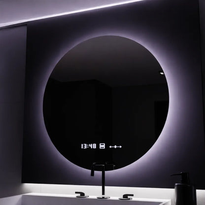 Στρογγυλός καθρέφτης LED, 80 cm, Serenite MotionGlow Marcello, Σύστημα αποθαμβώματος, Ρολόι & Θερμόμετρο, Dimable Mirrors Marcello Προεπιλεγμένος τίτλος Alessandro Design