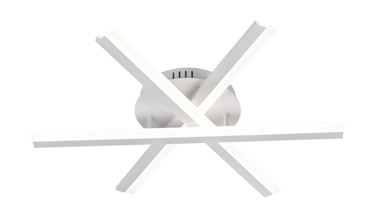 Πολυέλαιος LED με τηλεχειριστήριο ZOE, 40W, Κρύο/Ζεστό/Ουδέτερο φως, Ρυθμιζόμενο, Λευκός πολυέλαιος LED με τηλεχειριστήριο Προεπιλεγμένος τίτλος Alessandro Design
