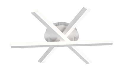 Πολυέλαιος LED με τηλεχειριστήριο ZOE, 40W, Κρύο/Ζεστό/Ουδέτερο φως, Ρυθμιζόμενο, Λευκός πολυέλαιος LED με τηλεχειριστήριο Προεπιλεγμένος τίτλος Alessandro Design