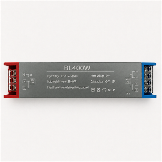 Τροφοδοτικό LED 24V, 20,5x2,5x4 cm, Χαλκός και Αλουμίνιο, Μαύρο