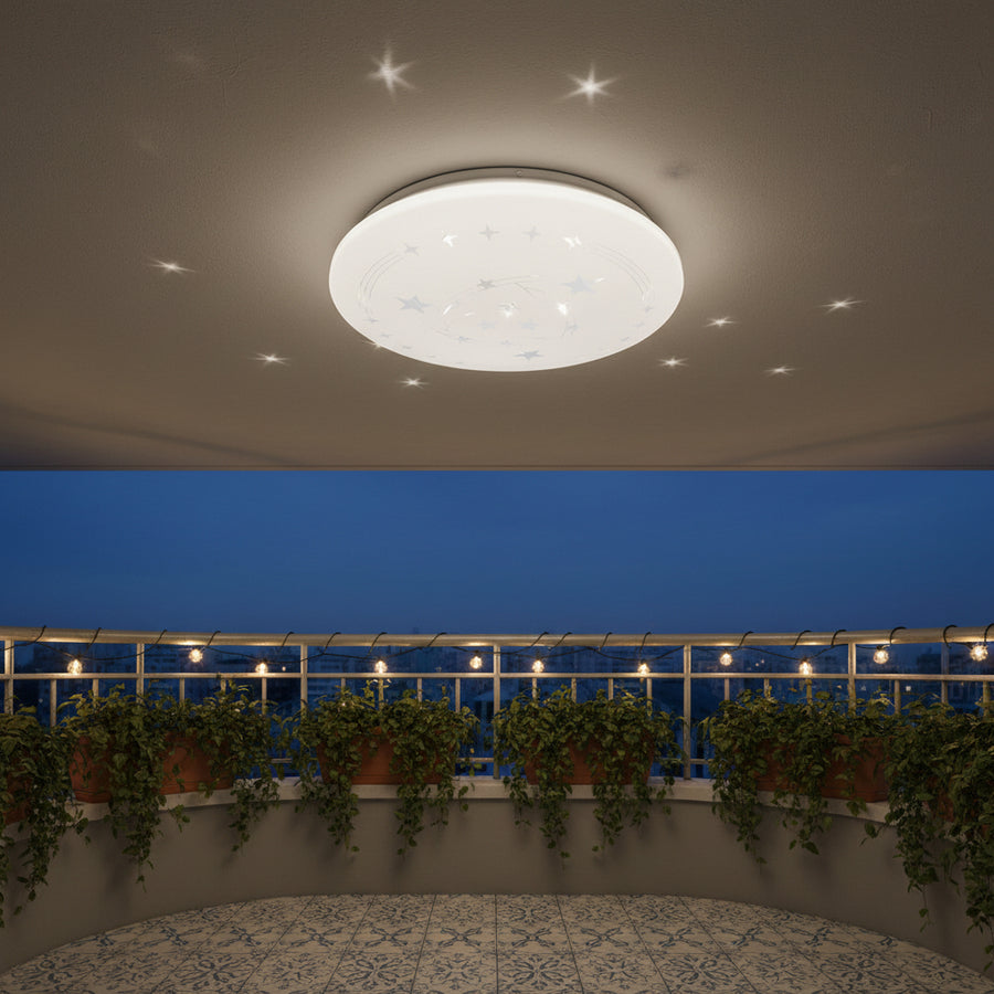 Star LED φωτιστικό οροφής 23 cm, 22W, 3000K / 4000K / 6000K, Λευκά, μεταλλικά και ακρυλικά φωτιστικά οροφής LED Προεπιλεγμένος τίτλος Alessandro Design