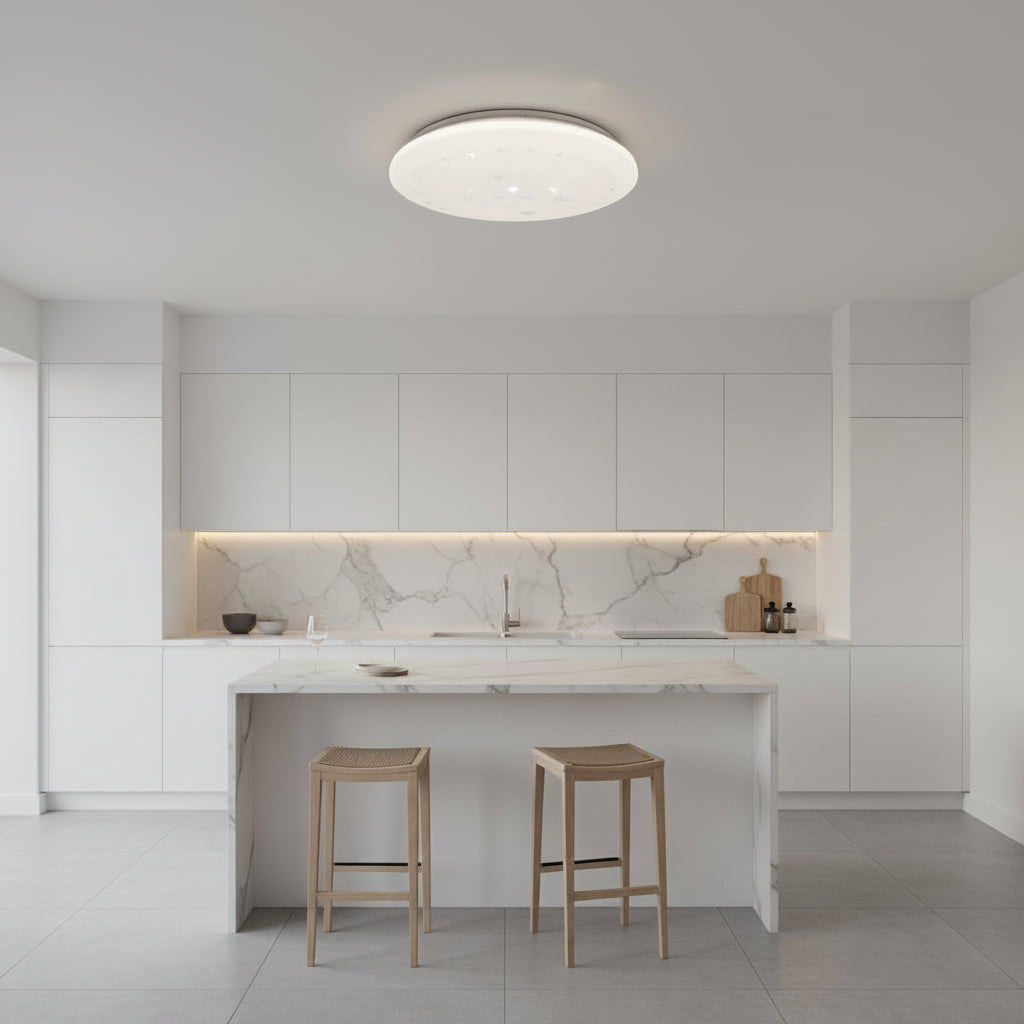 Star LED φωτιστικό οροφής 35 cm, 31W, 3000K / 4000K / 6000K, Λευκά, μεταλλικά και ακρυλικά φωτιστικά οροφής LED Προεπιλεγμένος τίτλος Alessandro Design