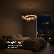 Πολυέλαιος LED με Τηλεχειριστήριο LT188WH, κρύσταλλο και μέταλλο, 40W, ρυθμιζόμενο, ρυθμιζόμενο ύψος, δροσερό/θερμό/ουδέτερο φως, πολυέλαιοι LED πολυτελείας φωτισμού με τηλεχειριστήριο προεπιλεγμένος τίτλος Alessandro Design