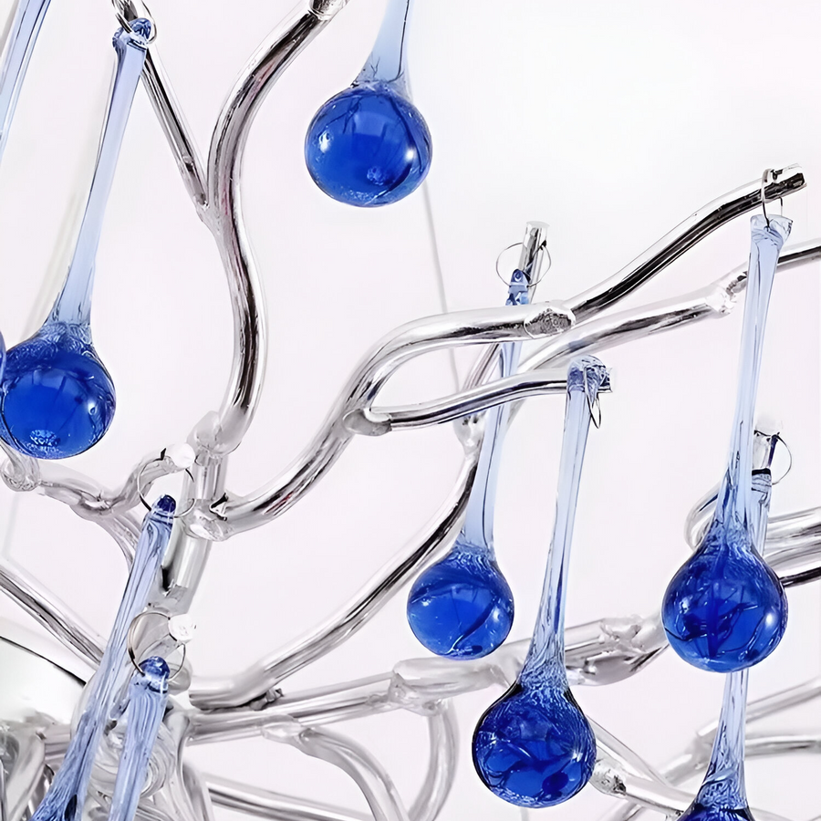 Crystal Chandelier CC335/600CH, 9x G9, Chrome and Blue Crystals, 60cm, Ρυθμιζόμενο ύψος Crystal Chandeliers Προεπιλεγμένος τίτλος Alessandro Design