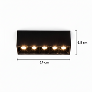 Εφαρμοσμένο πλέγμα γραμμικού προβολέα LED 8W, ουδέτερο φως 4000K, 5 πηγές, 14 x 3,5 x 6,5 cm φώτα οροφής LED Προεπιλεγμένος τίτλος Alessandro Design