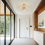 Fiamma Crystal Chandelier, 6x E14, Diameter 45cm, Gold, Metal and Crystal Crystal Chandeliers Προεπιλεγμένος τίτλος Alessandro Design