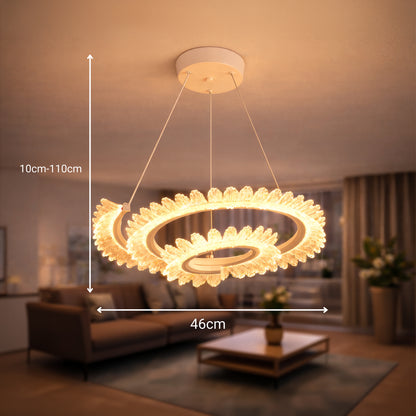 Πολυέλαιος LED με Τηλεχειριστήριο LT188WH, κρύσταλλο και μέταλλο, 40W, ρυθμιζόμενο, ρυθμιζόμενο ύψος, δροσερό/θερμό/ουδέτερο φως, πολυέλαιοι LED πολυτελείας φωτισμού με τηλεχειριστήριο προεπιλεγμένος τίτλος Alessandro Design