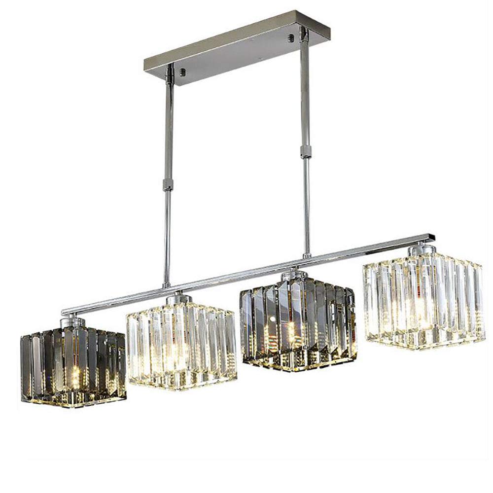 Classic Modern Georgian Chandelier, LC116/4, 4x E27, Chrome and Grey Glass, Metal and Crystal, Shade Classic Chandeliers Προεπιλεγμένος τίτλος Alessandro Design