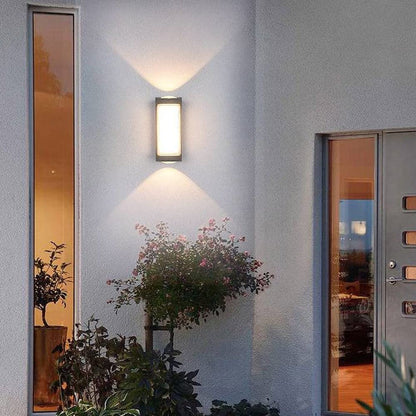 AX217 Φωτιστικό τοίχου LED εξωτερικού χώρου και εσωτερικού χώρου, 2 πηγές x 10W, μεταλλικό, μαύρο, 3000K Φώτα τοίχου εξωτερικού χώρου Προεπιλεγμένος τίτλος Alessandro Design