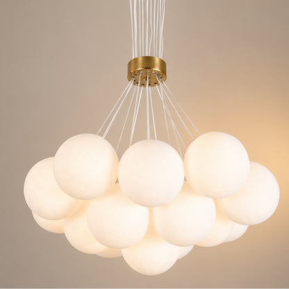 MODERN LOFT Chandelier Bagliore, Globe, 7xE27, Ρυθμιζόμενο ύψος, Gold Modern Chandeliers Προεπιλεγμένος τίτλος Alessandro Design