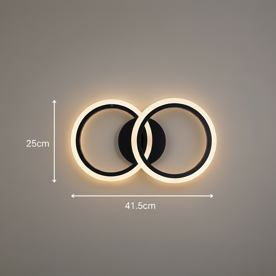 Πολυέλαιος LED με τηλεχειριστήριο BETTY 27W, 2 κύκλοι, κρύο/θερμό/ουδέτερο φως, ρυθμιζόμενο, μαύροι πολυέλαιοι LED με τηλεχειριστήριο Προεπιλεγμένος τίτλος Alessandro Design