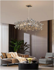 Crystal Chandelier NEXORA Eleganza, 10xE14, Διάμετρος 50cm, Γυαλιστερό χρυσό, Ρυθμιζόμενο ύψος, Κομψή σχεδίαση Crystal Chandeliers Προεπιλεγμένος τίτλος Alessandro Design