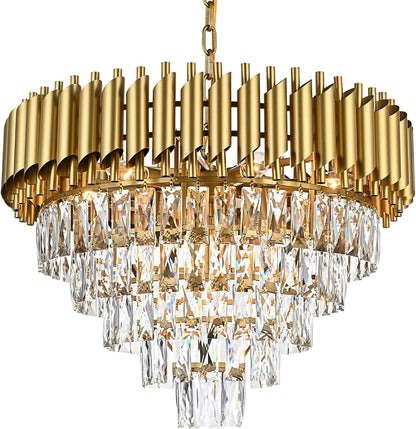 VERSAILLES Supremo Crystal Chandelier, CC900/800GD, 12xE14, Diameter 80cm, Shiny Gold, Ρυθμιζόμενο ύψος, Metal and Crystal Crystal Chandeliers Προεπιλεγμένος τίτλος Alessandro Design