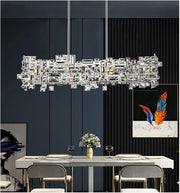 NEXORA Regalis Crystal Chandelier, 10xE14, 78X28cm, Ρυθμιζόμενο ύψος, Κομψή σχεδίαση Crystal Chandeliers Προεπιλεγμένος τίτλος Alessandro Design
