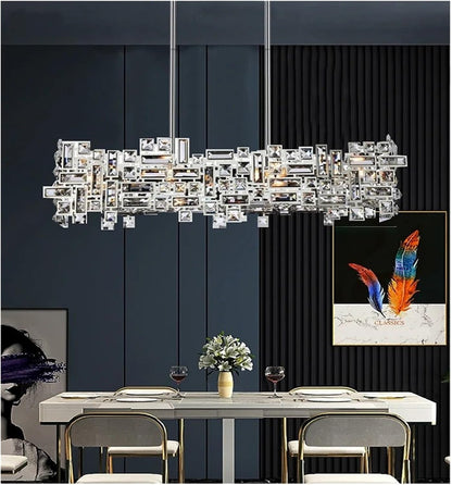 NEXORA Regalis Crystal Chandelier, 10xE14, 78X28cm, Ρυθμιζόμενο ύψος, Κομψή σχεδίαση Crystal Chandeliers Προεπιλεγμένος τίτλος Alessandro Design