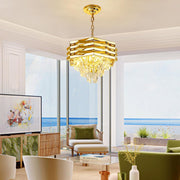 HEXA Crystal Chandelier Ø30cm 3xE14 Gold Adjustable Height Crystal Chandelier Προεπιλεγμένος τίτλος Alessandro Design