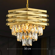 HEXA Crystal Chandelier Ø30cm 3xE14 Gold Adjustable Height Crystal Chandelier Προεπιλεγμένος τίτλος Alessandro Design