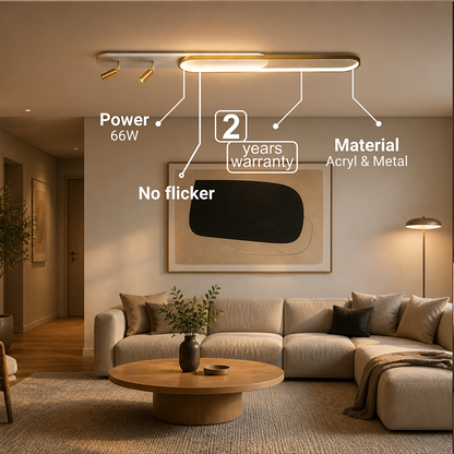 Πολυέλαιος LED με ρυθμιζόμενο προβολέα FISSO Camilla, 66W, Κρύο/Ζεστό/Ουδέτερο φως, Γυαλιστερό Χρυσό LED Πολυέλαιοι Προεπιλεγμένος τίτλος Alessandro Design