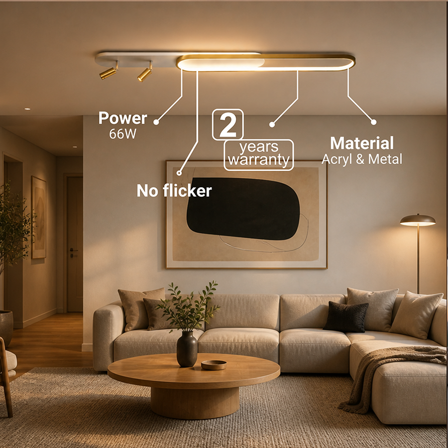 Πολυέλαιος LED με ρυθμιζόμενο προβολέα FISSO Camilla, 66W, Κρύο/Ζεστό/Ουδέτερο φως, Γυαλιστερό Χρυσό LED Πολυέλαιοι Προεπιλεγμένος τίτλος Alessandro Design
