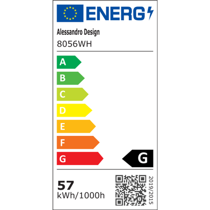 LED Chandelier 8056WH, 57W, White Acrylic, Light 3000K/4000K/6000K LED Chandeliers Προεπιλεγμένος τίτλος Alessandro Design