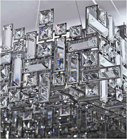 NEXORA Regalis Crystal Chandelier, 10xE14, 78X28cm, Ρυθμιζόμενο ύψος, Κομψή σχεδίαση Crystal Chandeliers Προεπιλεγμένος τίτλος Alessandro Design