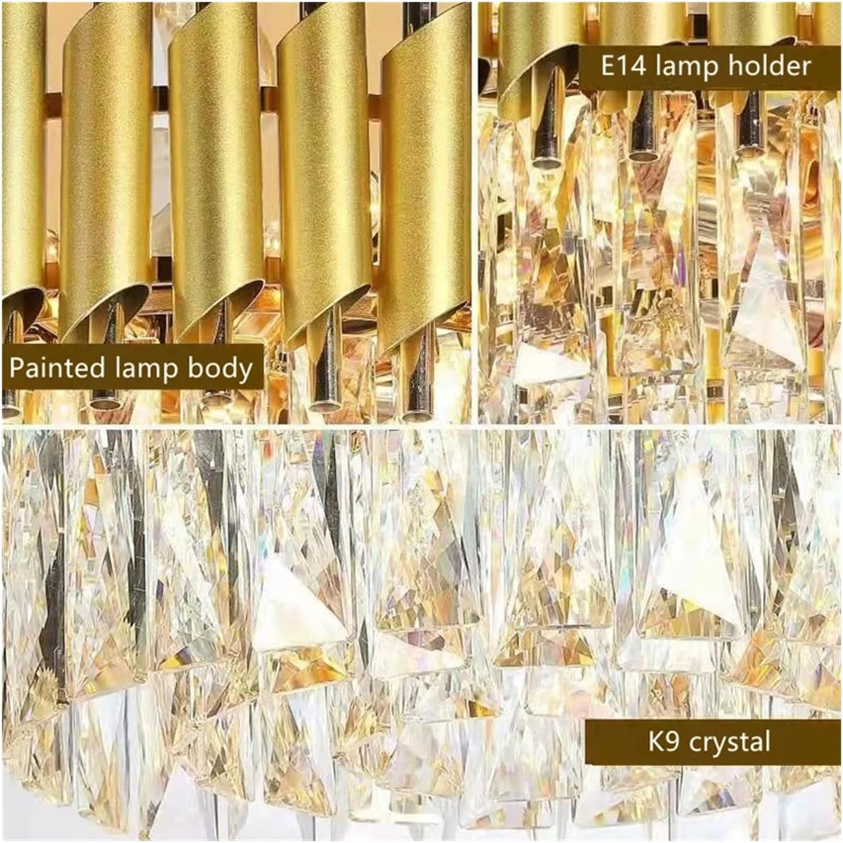 VERSAILLES Supremo Crystal Chandelier, CC900/800GD, 12xE14, Diameter 80cm, Shiny Gold, Ρυθμιζόμενο ύψος, Metal and Crystal Crystal Chandeliers Προεπιλεγμένος τίτλος Alessandro Design