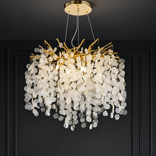 Crystal Chandelier WALTZ Serenade, 6xG9, Gold, 40cm, Ρυθμιζόμενο ύψος Crystal Chandeliers Προεπιλεγμένος τίτλος Alessandro Design
