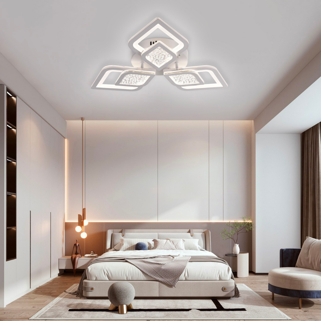 Πολυέλαιος LED με τηλεχειριστήριο DALIA 67W, 3 πέταλα, κρύο/θερμ/ουδέτερο φως, ρυθμιζόμενο, λευκός πολυέλαιος LED με τηλεχειριστήριο Προεπιλεγμένος τίτλος Alessandro Design