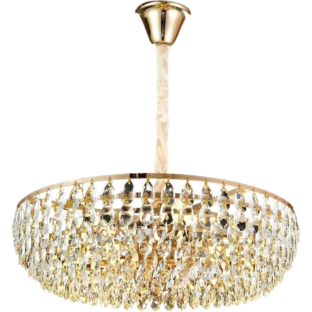 Crystal Chandelier CC1677/400GD, 4xE14, Shiny Gold, Ρυθμιζόμενο ύψος, Metal and Crystal Crystal Chandeliers Προεπιλεγμένος τίτλος Alessandro Design